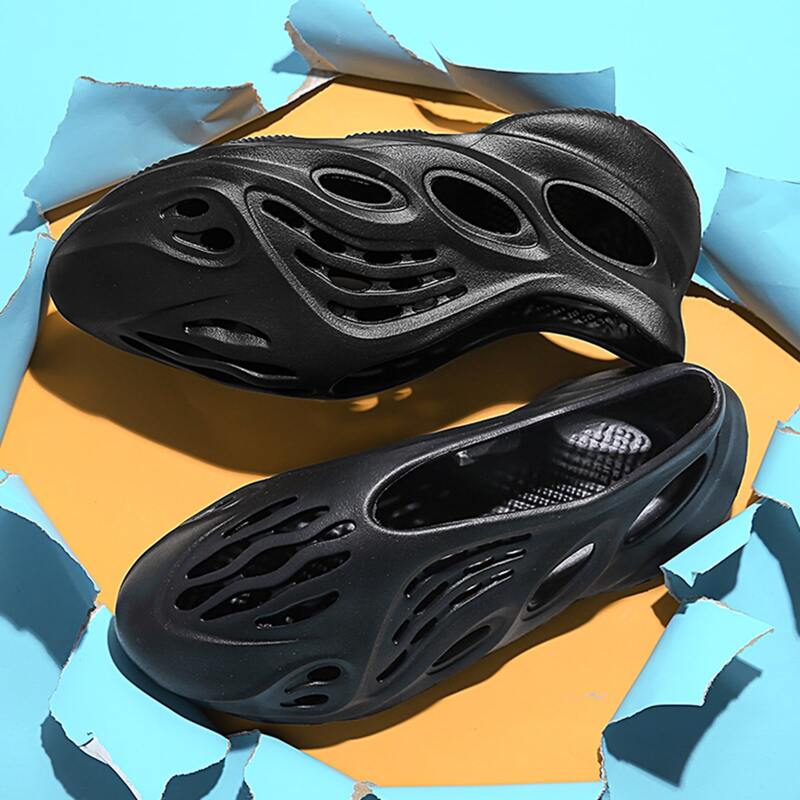 

Guys Slip On Cut-out Sandals, Black