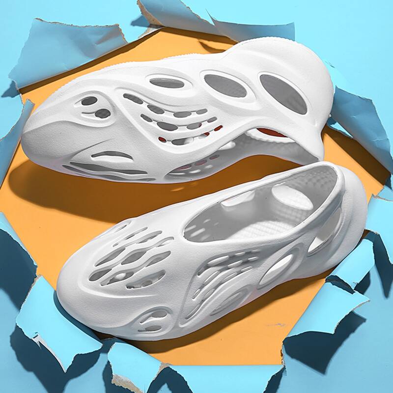 

Guys Slip On Cut-out Sandals, White