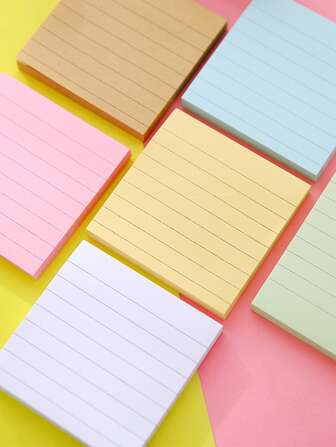 1pc Solid Color Sticky Note For Kids & Adults, Papers, Arts And Crafts Projects
