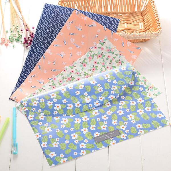 

2pcs Ditsy Floral Pattern Random File Pocket, Multicolor