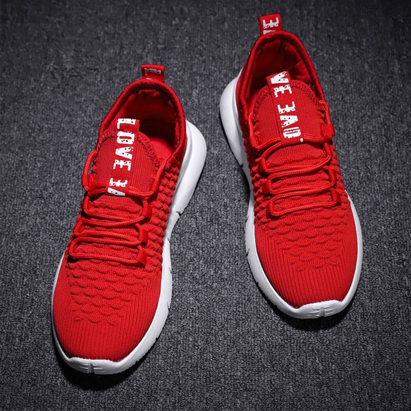 

Guys Lace-up Front Letter Graphic Sneakers, Red