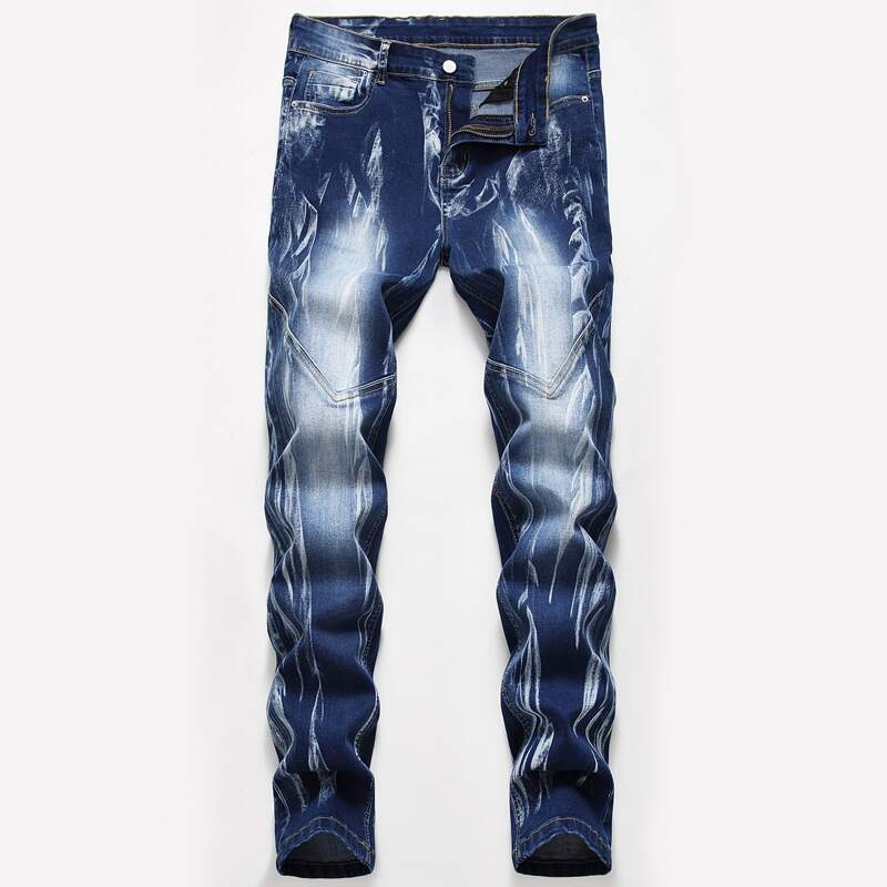 

Guys Zip Fly Washed Jeans, Dark wash