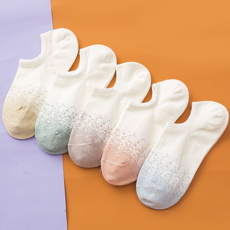 

5pairs Color Block Socks, Multicolor