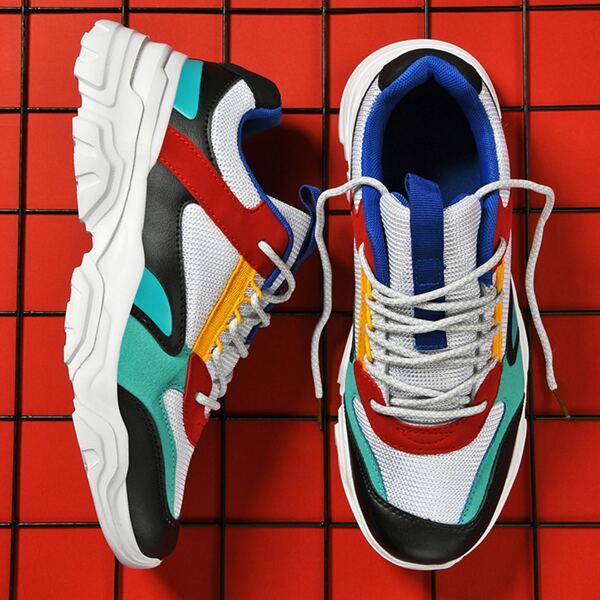 

Men Color Block Non-slip Sneakers, Multicolor