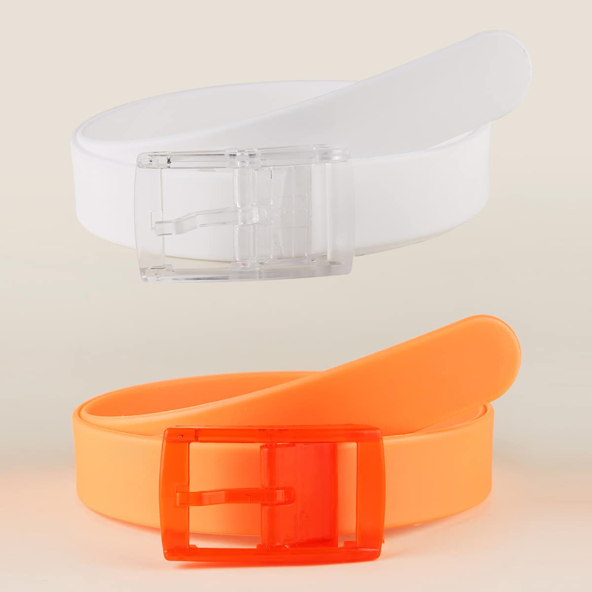 

2pcs Simple Solid Belt, Multicolor