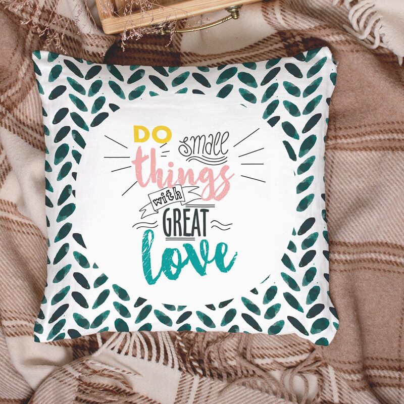 

Slogan Graphic Cushion Cover Without Filler, Multicolor