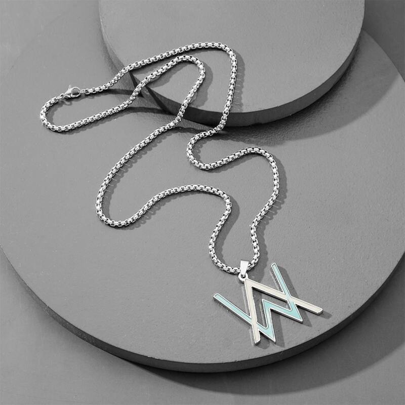 

Guys Letter Charm Necklace, Silver