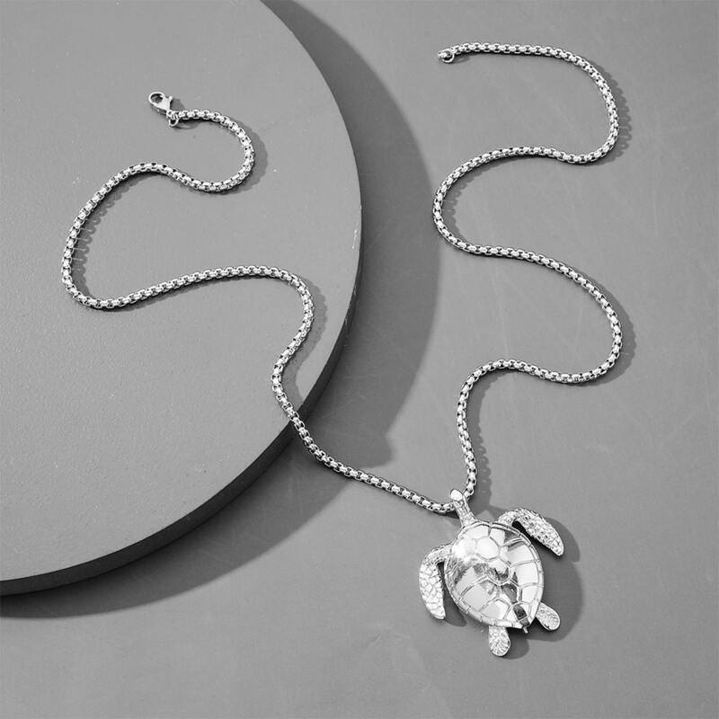 

Guys Animal Charm Necklace, Silver