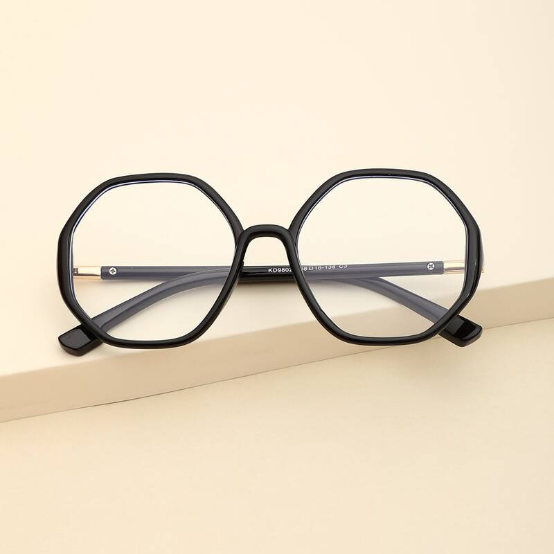 

Geo Frame Glasses, Black