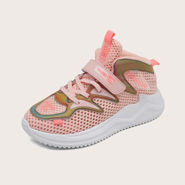 

Boys Lace-up Front Breathable Sneakers, Pink