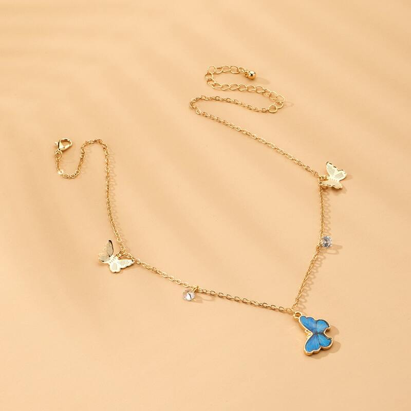 

Butterfly Charm Necklace, Gold