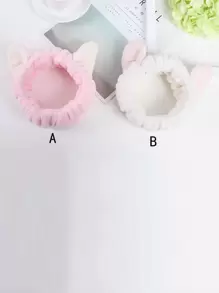 1pc Ear Detail Bath Headband - Multicolor - View 1