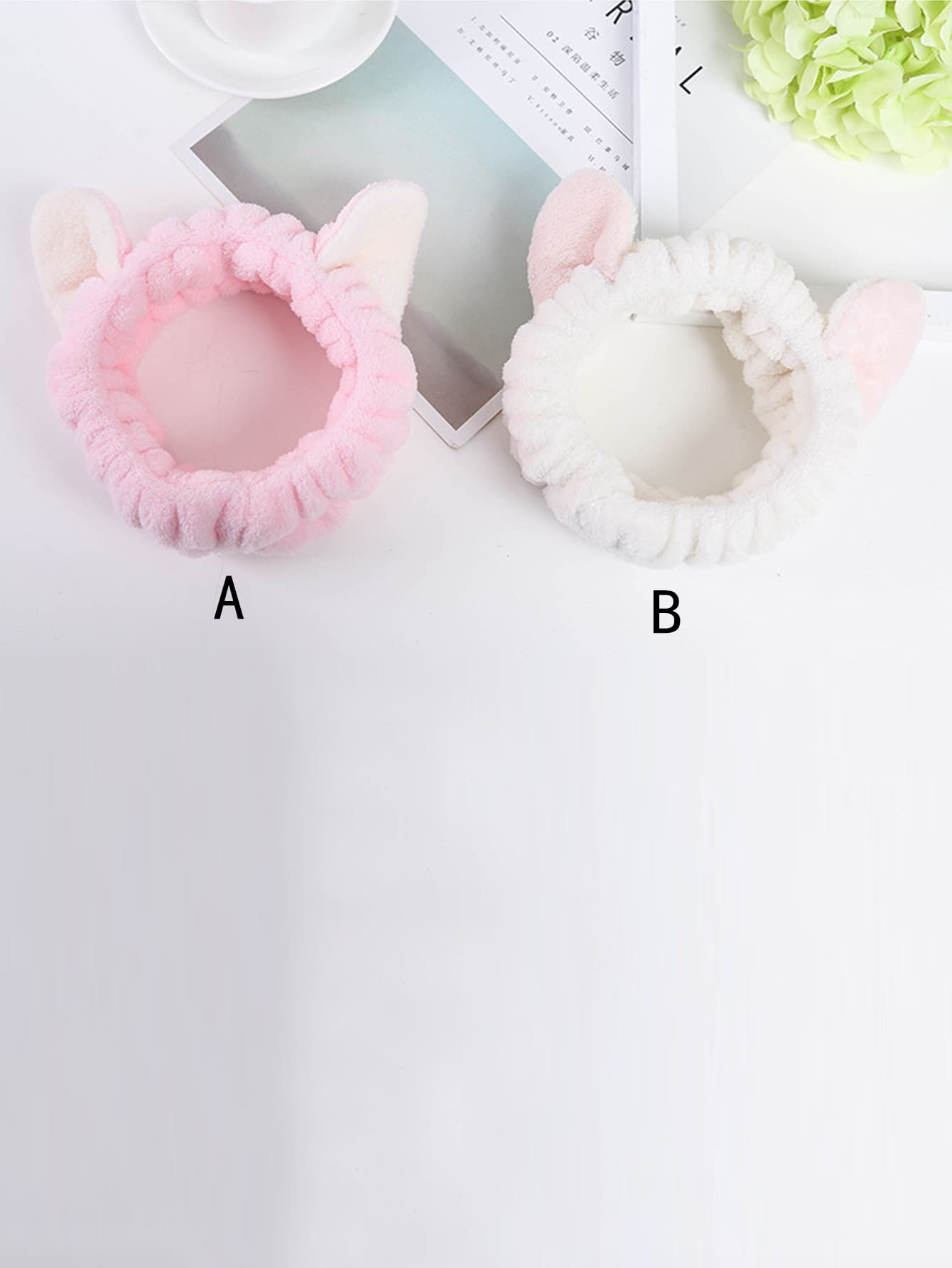 1pc Ear Detail Bath Headband - Multicolor - View 1