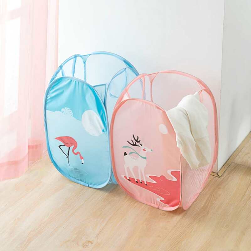 

1pc Cartoon Graphic Dirty Clothes Basket, Multicolor