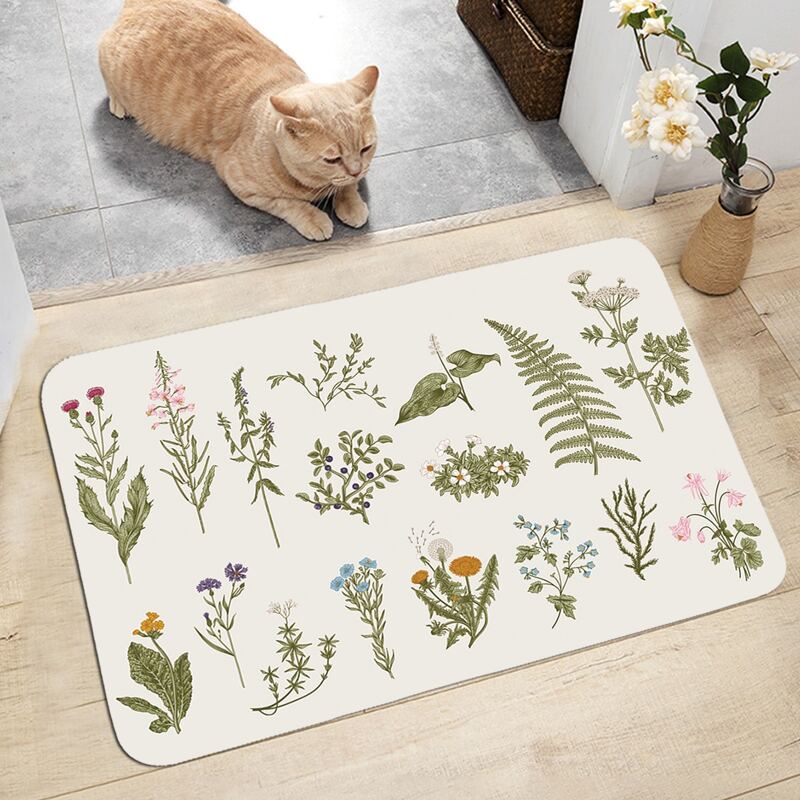 

Flower Print Carpet, Multicolor