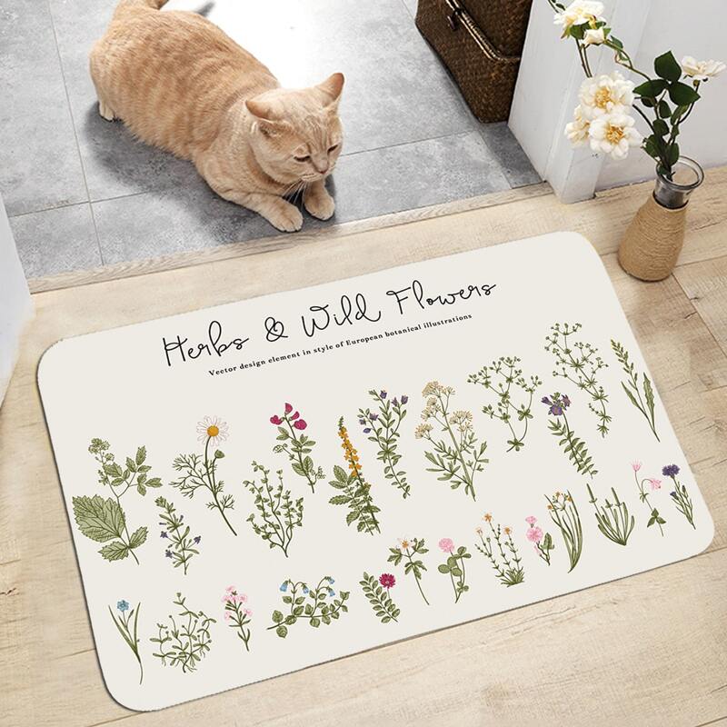 

Flower Print Carpet, Multicolor