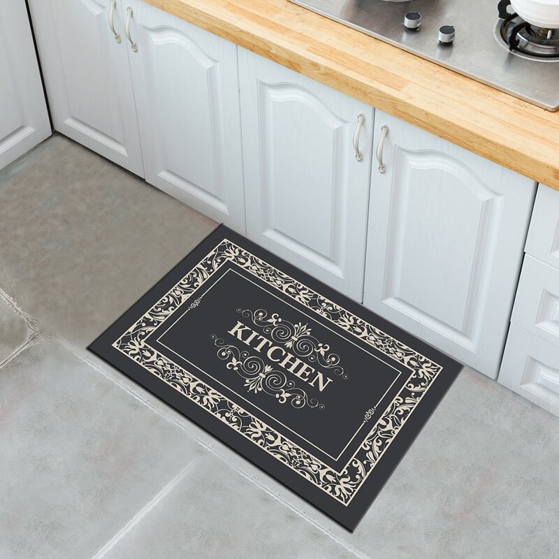 

Letter Graphic Floor Mat, Black