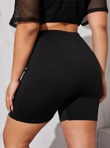 Shorts biker unicolor - grande - Negro - Ver 2