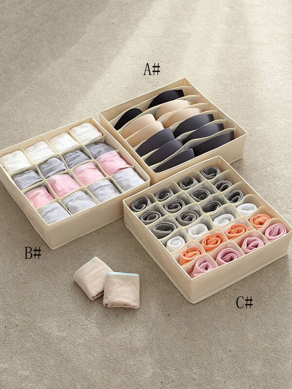 1pc Foldable Underwear Storage Box, Multifunction Socks Organizer For Household