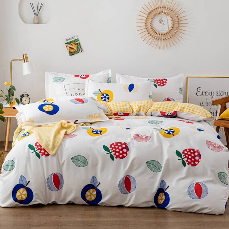 

Cartoon Graphic Bedding Set Without Filler, Multicolor
