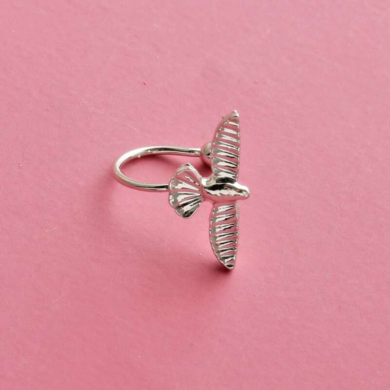 

Bird Design Ear Cuff, Silver