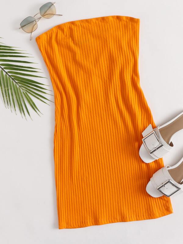 shein orange dress