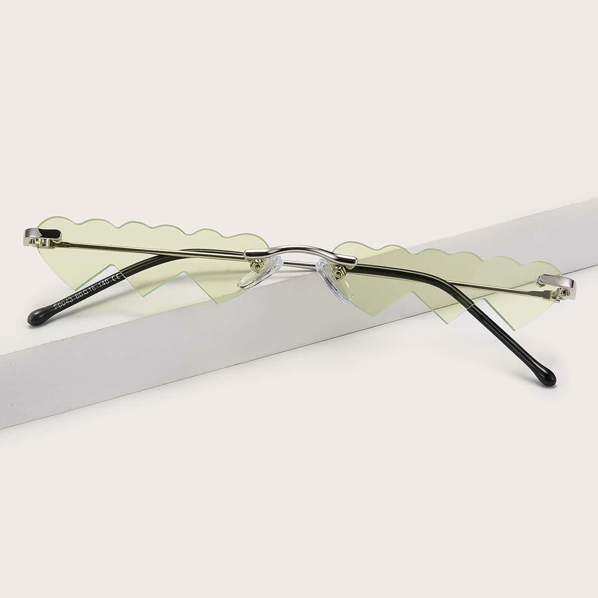 

Heart Frame Sunglasses, Green