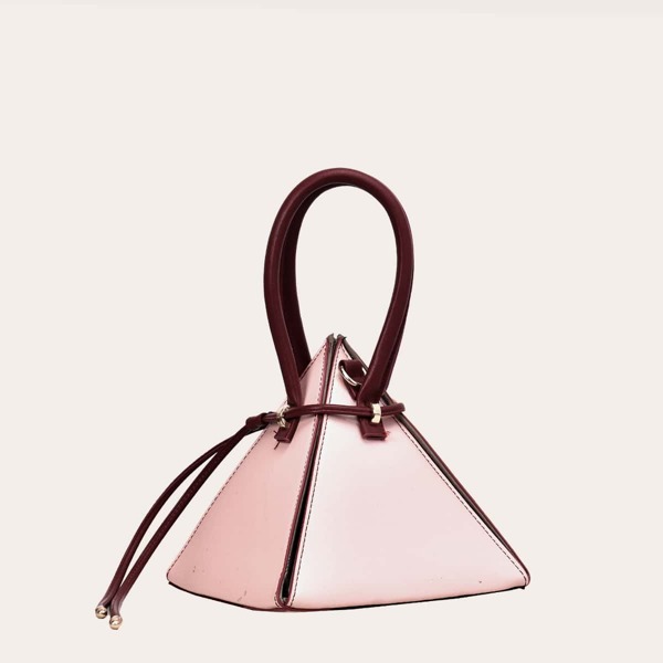 

Сумка пирамида с ручкой, Розовые