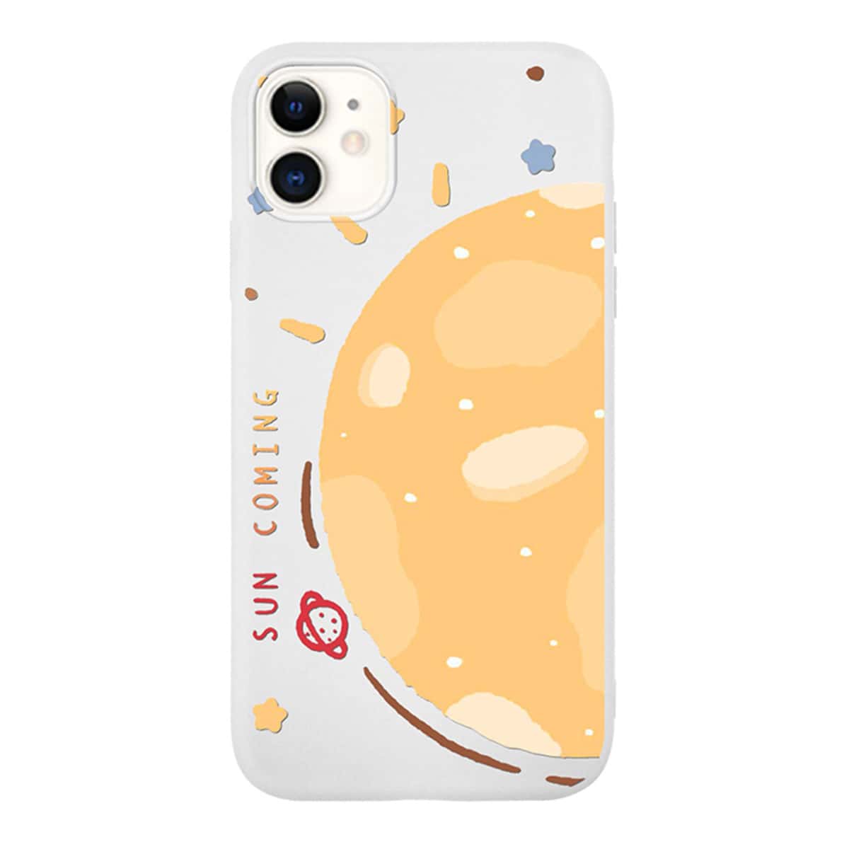 

Cartoon Sun Print iPhone Case, Beige