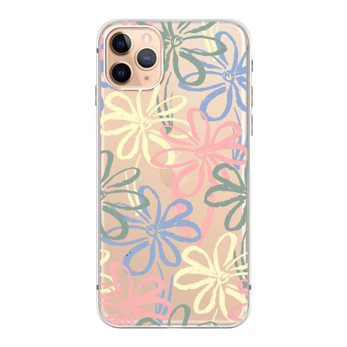 

Flower Print Clear iPhone Case