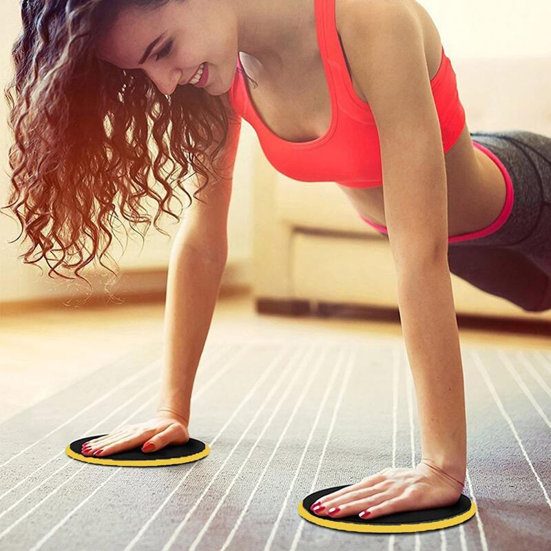 

1pair Fitness Gliding Disc, Yellow