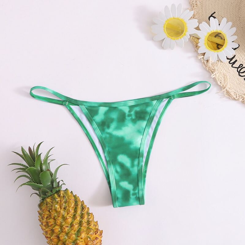 

Tie Dye Thong Bikini Panty, Green