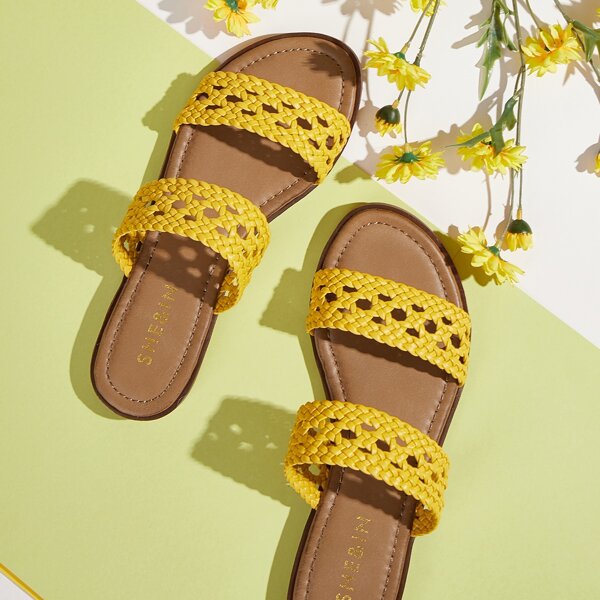 

Braided Double Band Sliders, Yellow