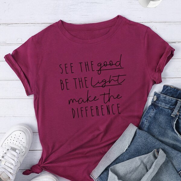 

Slogan Graphic Short Sleeve Tee, Burgundy