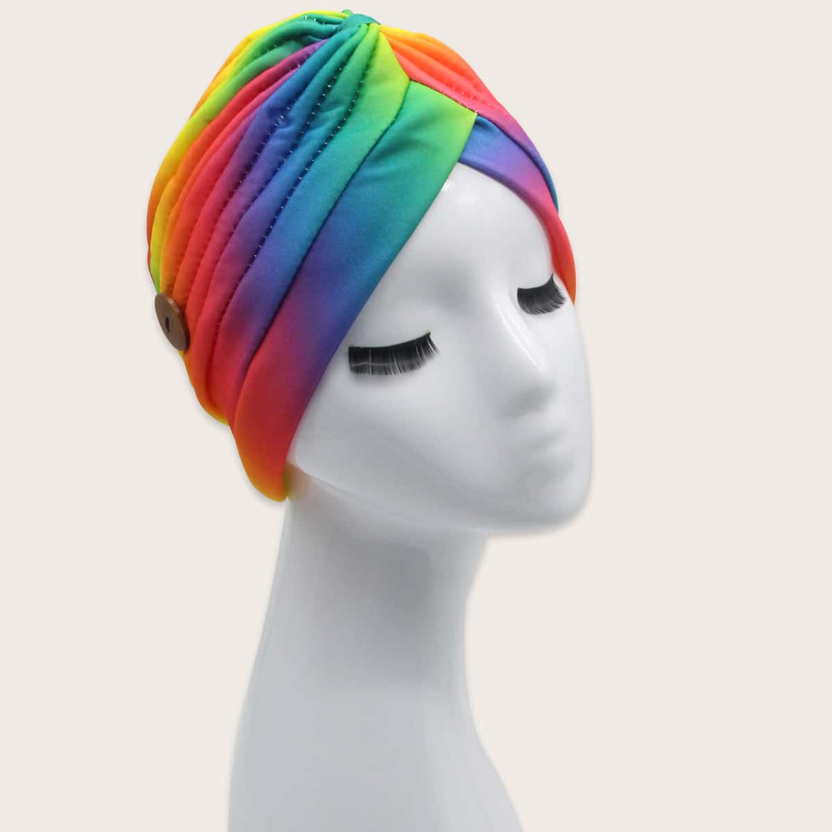 

Colorful Button Decor Turban Hat, Multicolor