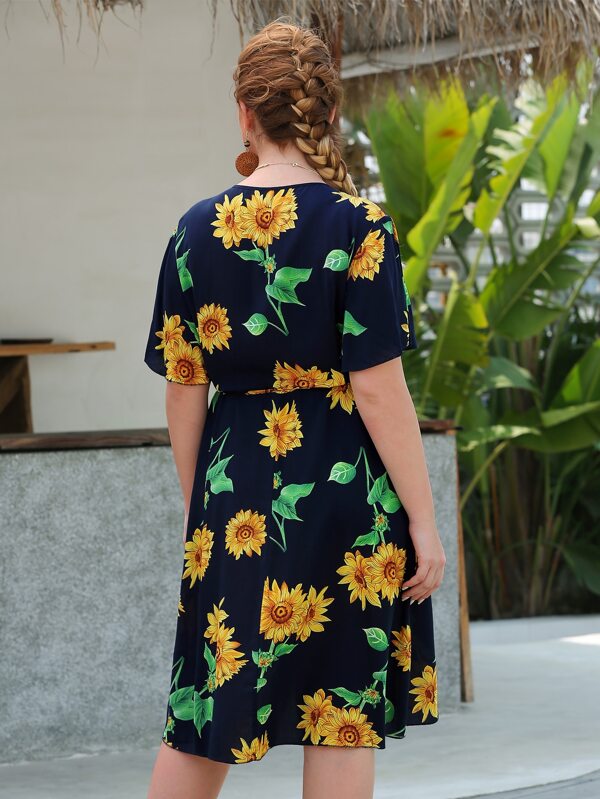 sunflower wrap dress