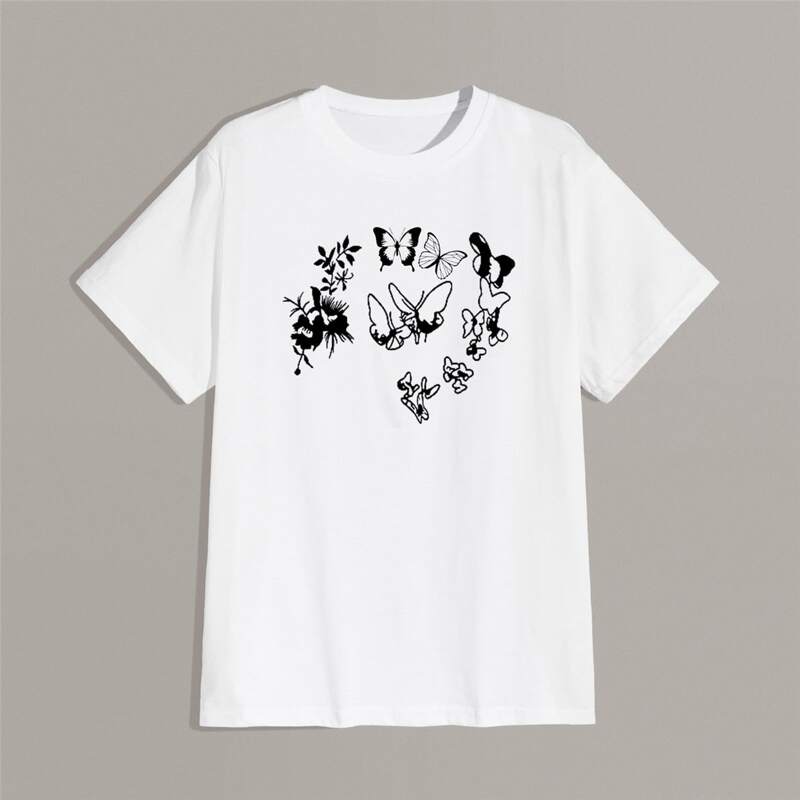 

Guys Butterfly Graphic Tee, White