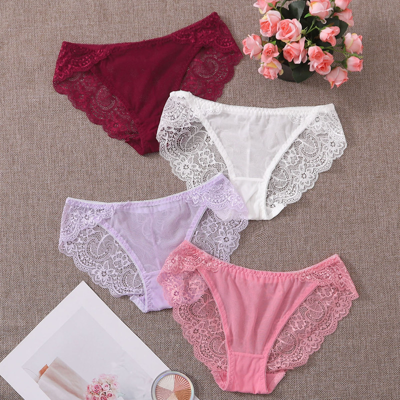 

4pack Floral Lace Panty Set, Multicolor