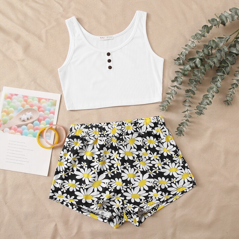 

Daisy Tank PJ Set, Multicolor