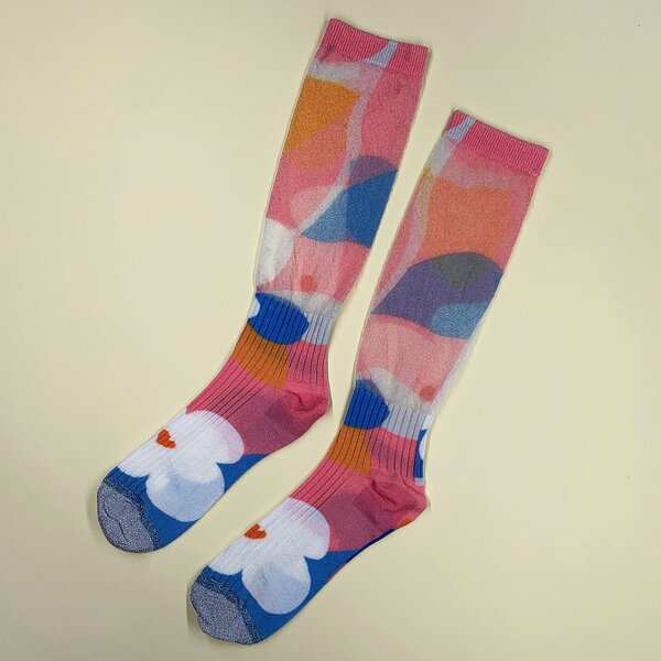 

Flower Pattern Socks, Multicolor