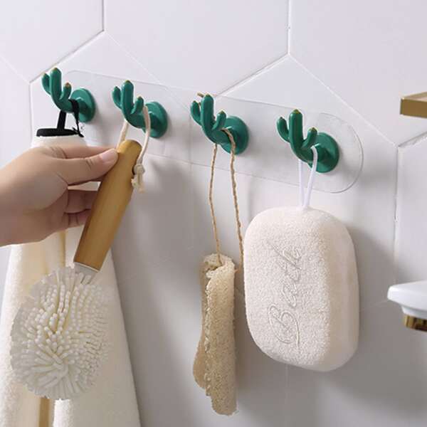 

1шт 4 в 1 настенный крюк, Зелёные