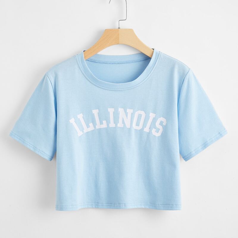 

Letter Graphic Tee, Blue