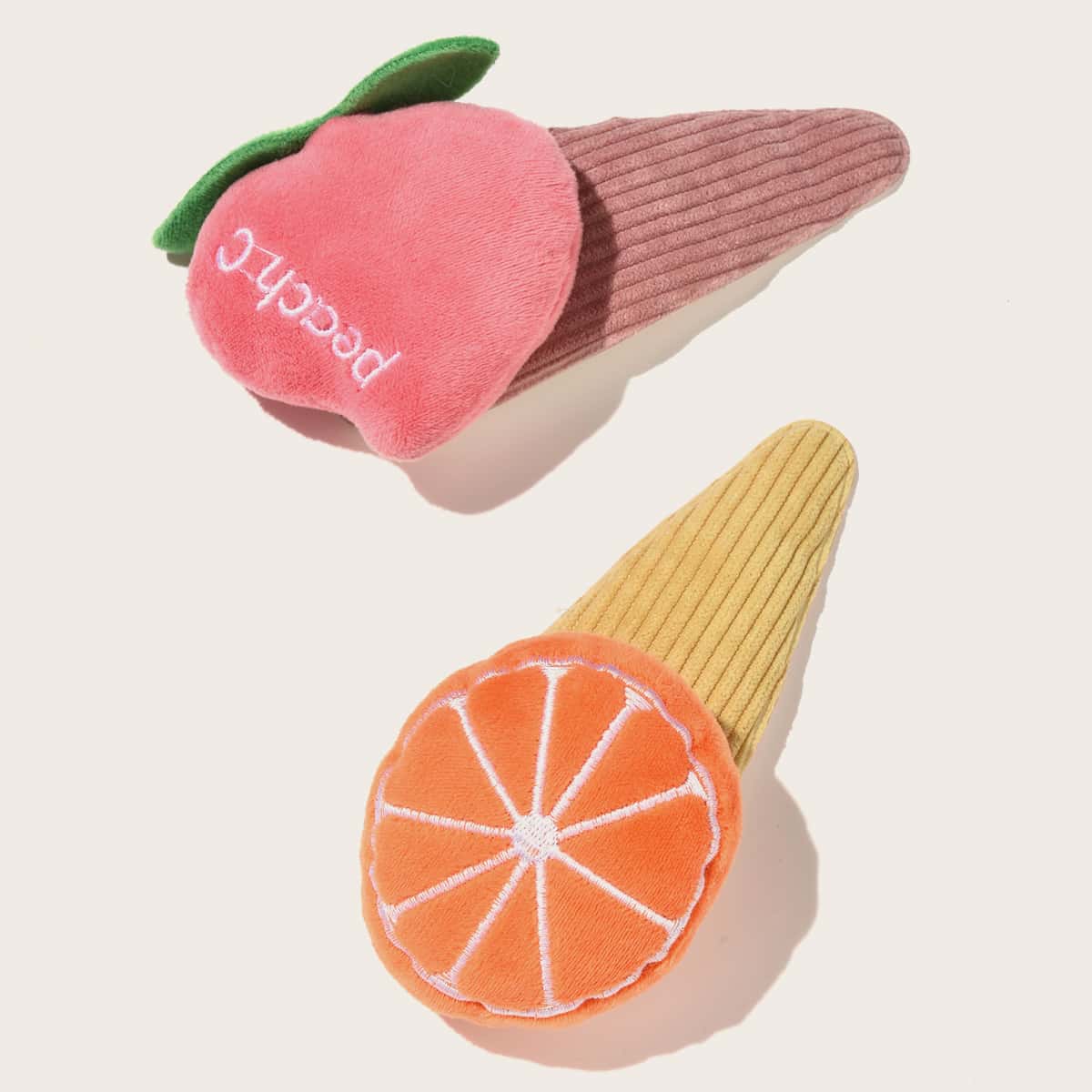 

2pcs Fruit Decor Hair Clip, Multicolor