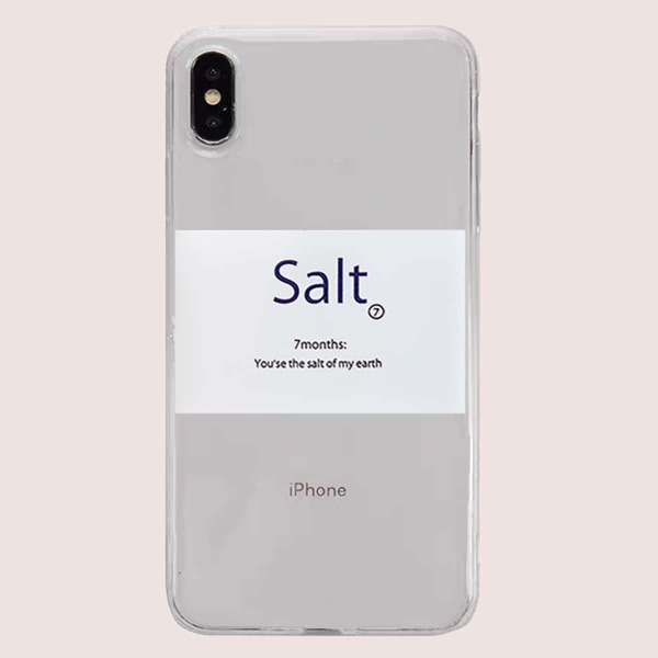 

Чехол для iPhone с текстовым узором 1шт, Прозрачный