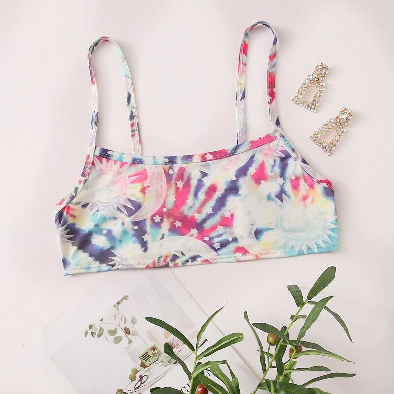 

Galaxy Print Bralette, Multicolor