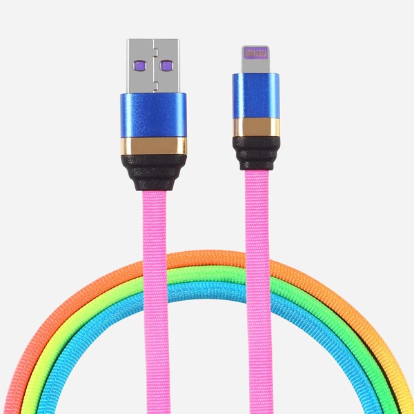 

1pc Colorblock iPhone Data Cable, Multicolor