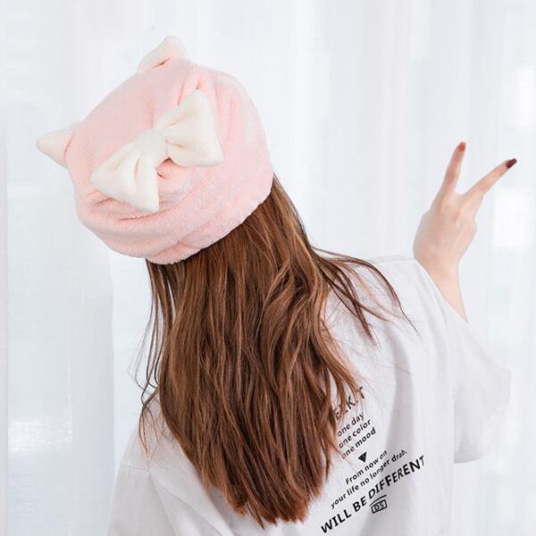 

1pc Cartoon Design Dry Hair Cap, Multicolor