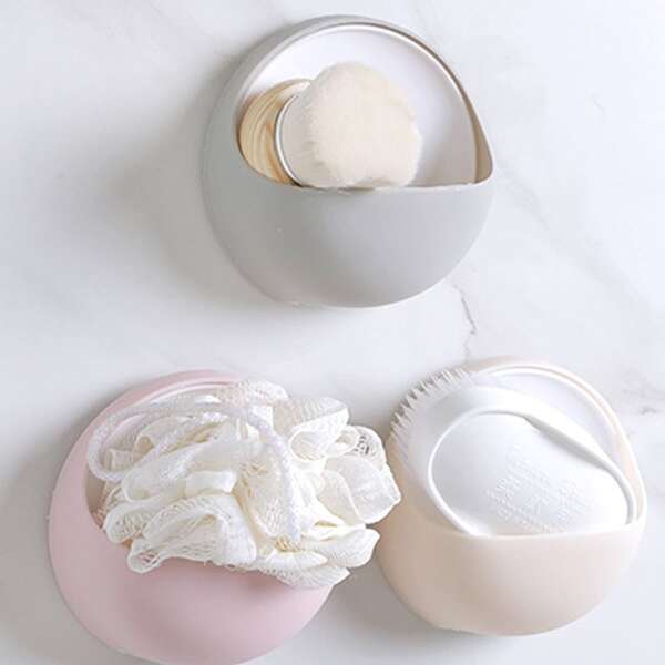 

1pc Wall Mounted Soap Holder, Multicolor