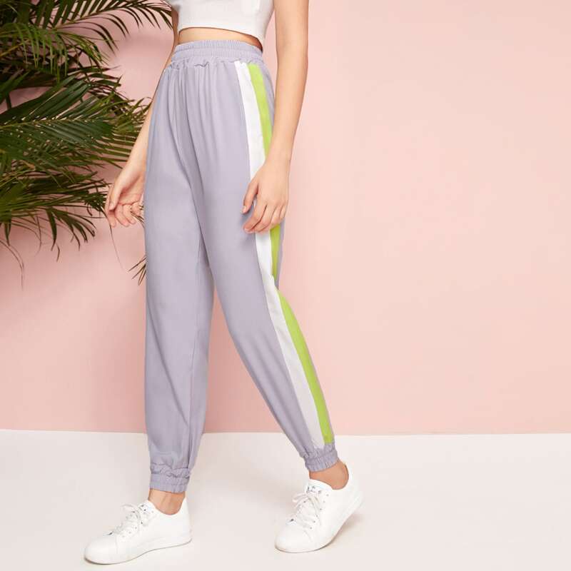 

Side Stripe Joggers, Grey