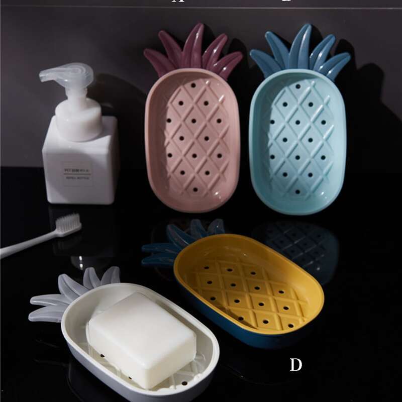 

1pc Pineapple Shaped Soap Box, Multicolor